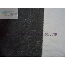 Embossed Flocked Polyester Fabric For Decoration